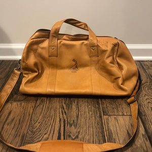 Soft Leather Pinehurst Logo’d Duffle Bag